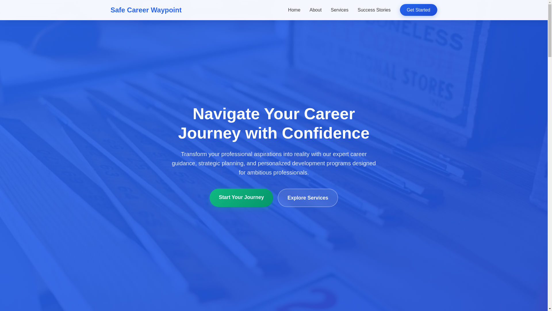 website screenshot of https://safecareerwaypoint.click/