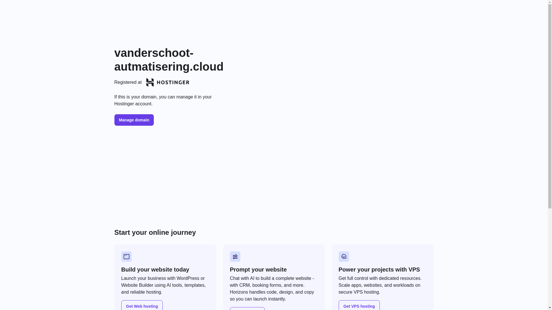 website screenshot of https://vanderschoot-autmatisering.cloud/