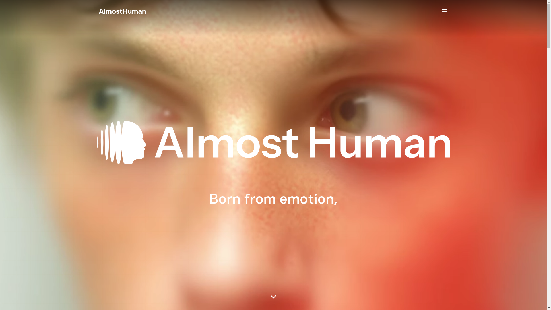 website screenshot of https://almost-human-website-fd.pages.dev/