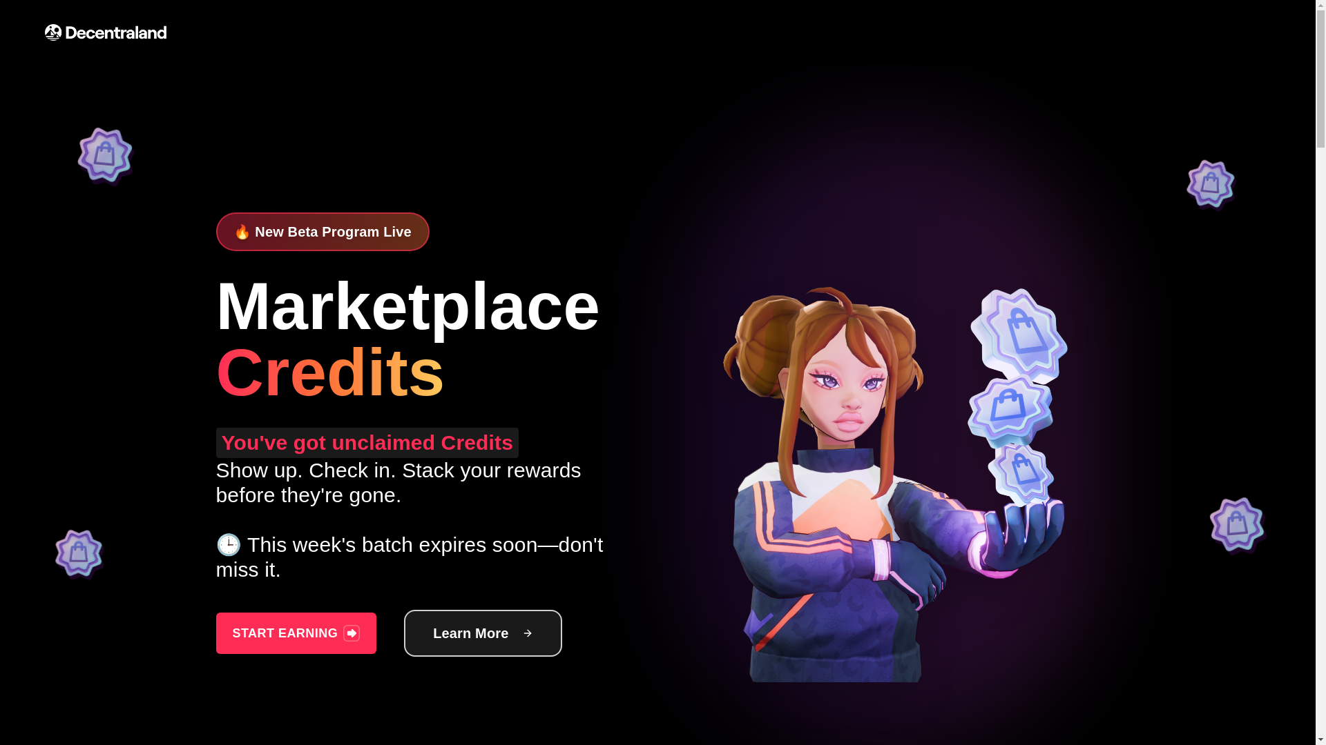 website screenshot of https://marketplace-credits-landing-2.pages.dev/
