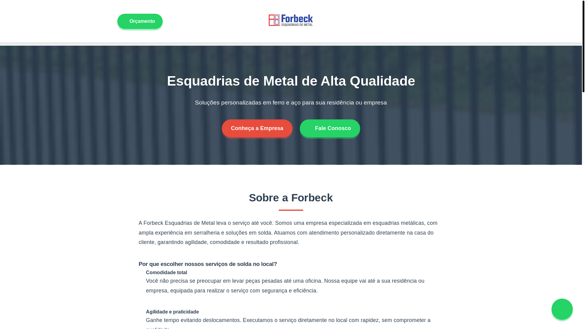 website screenshot of https://forbeckesquadrias.com.br/