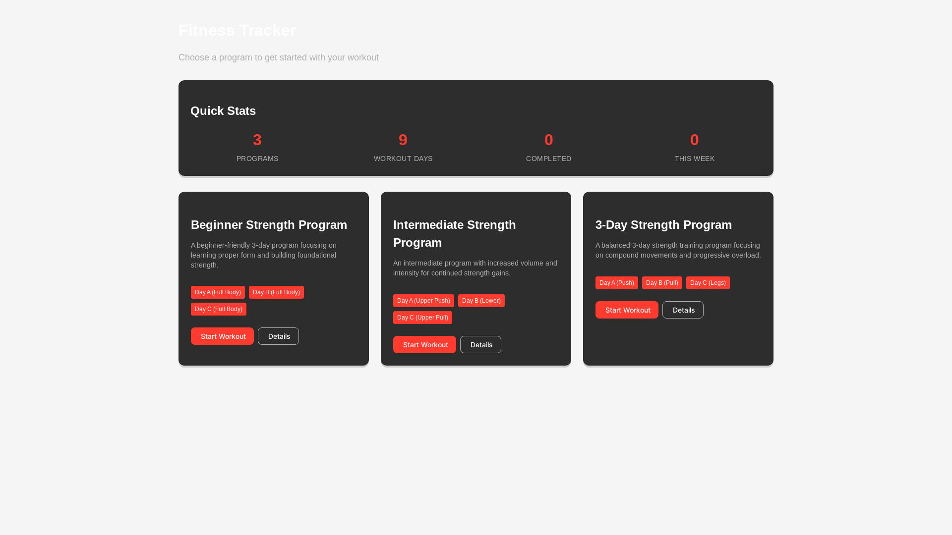 website screenshot of https://fitness-tracker-d9c.pages.dev/