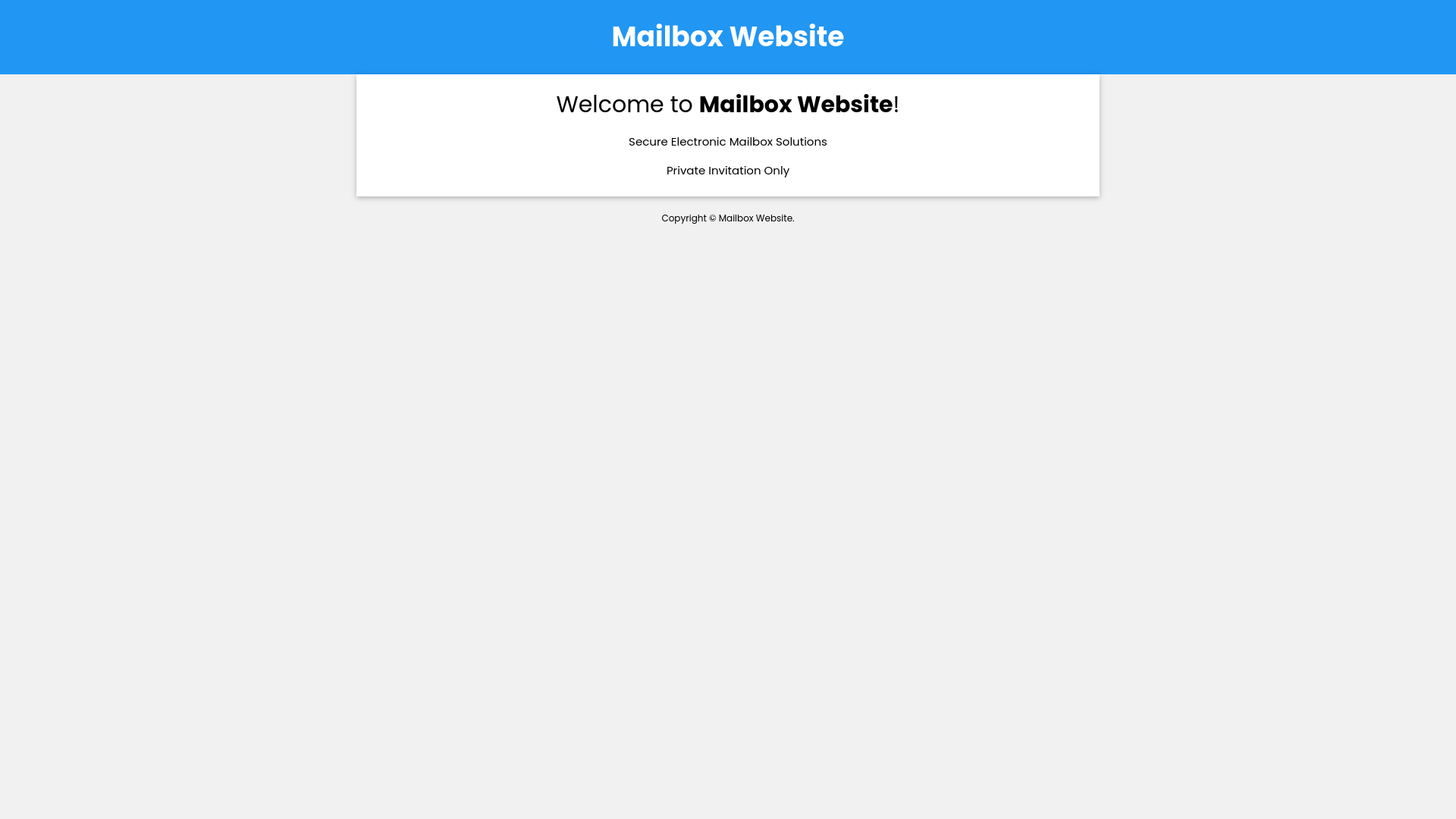 website screenshot of https://themailbox.pages.dev/