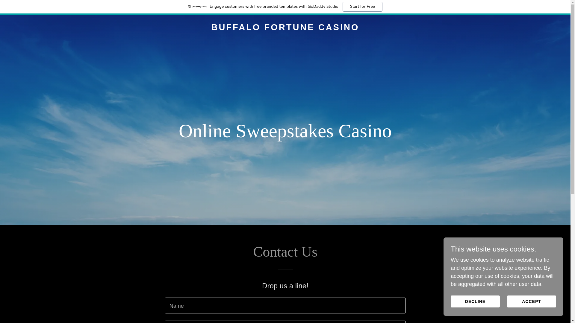 website screenshot of https://buffalofortune.com/