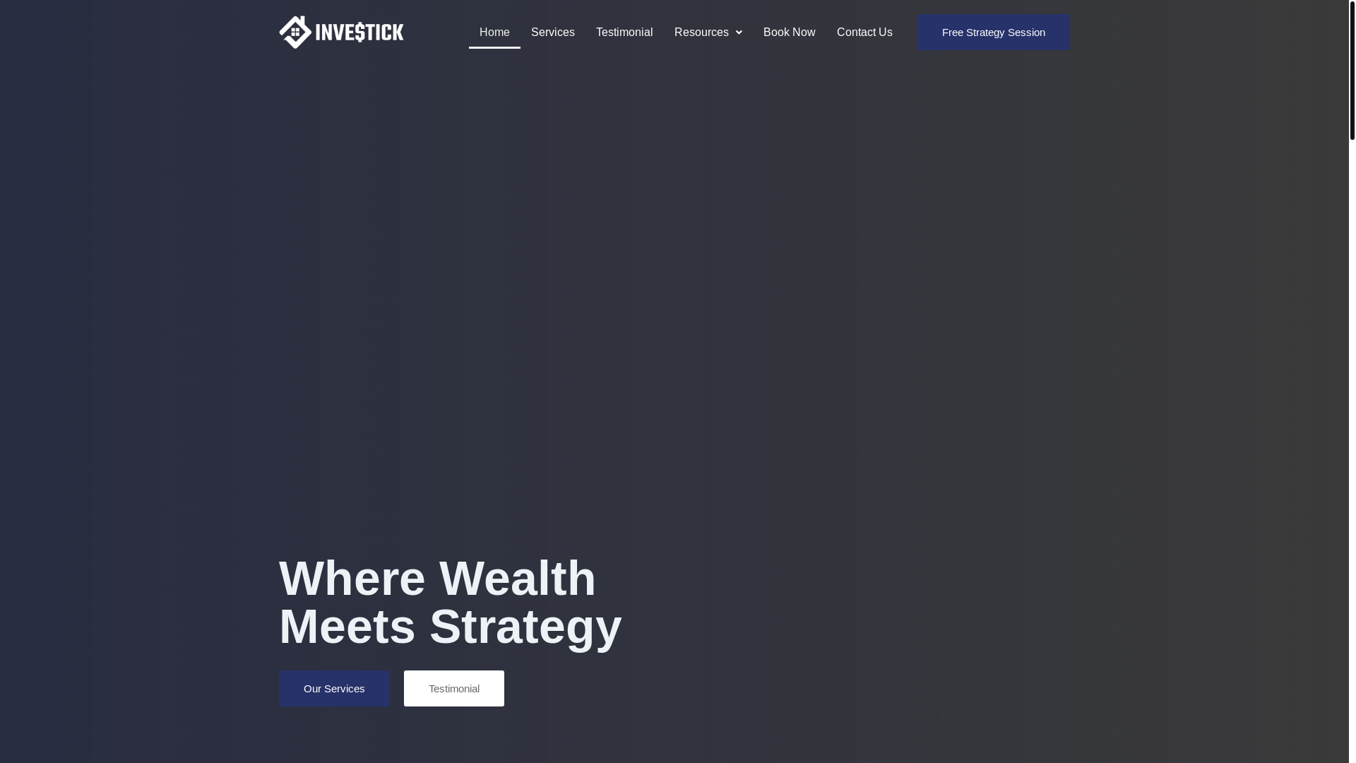 website screenshot of https://investick.online/