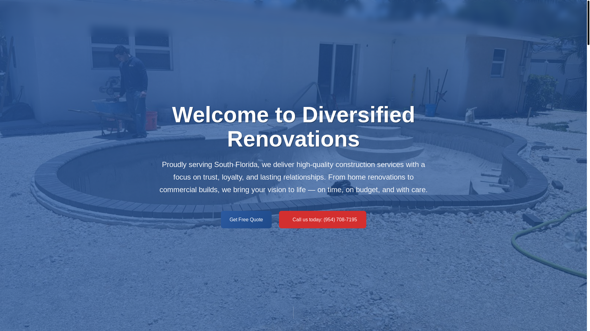 website screenshot of https://diversifiedrenovation.com/