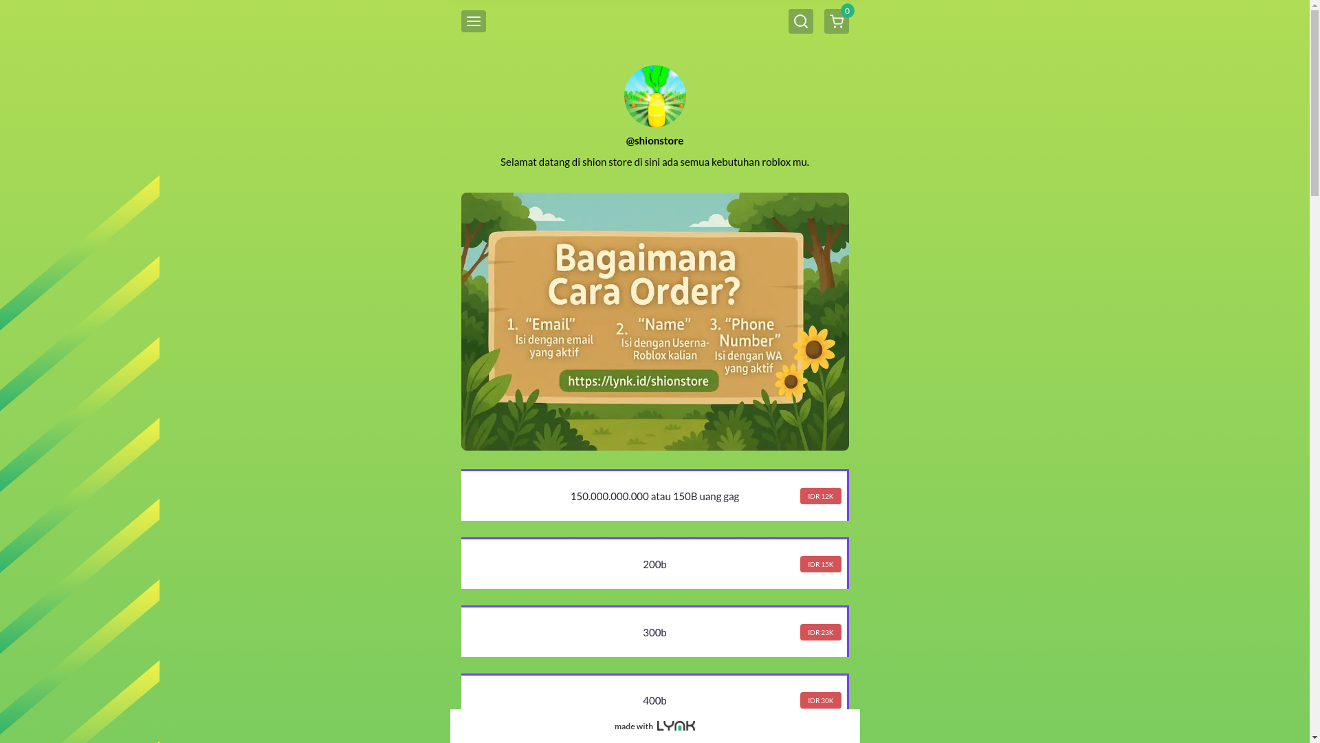 website screenshot of https://tokoshion.com/