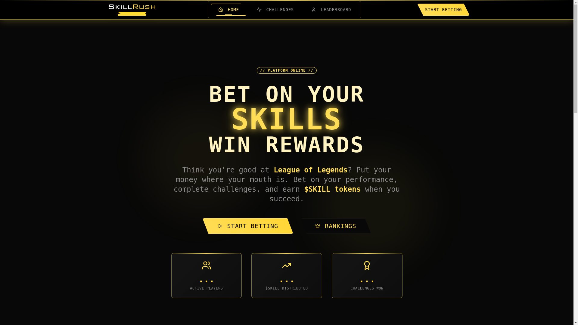 website screenshot of https://skillrush.net/