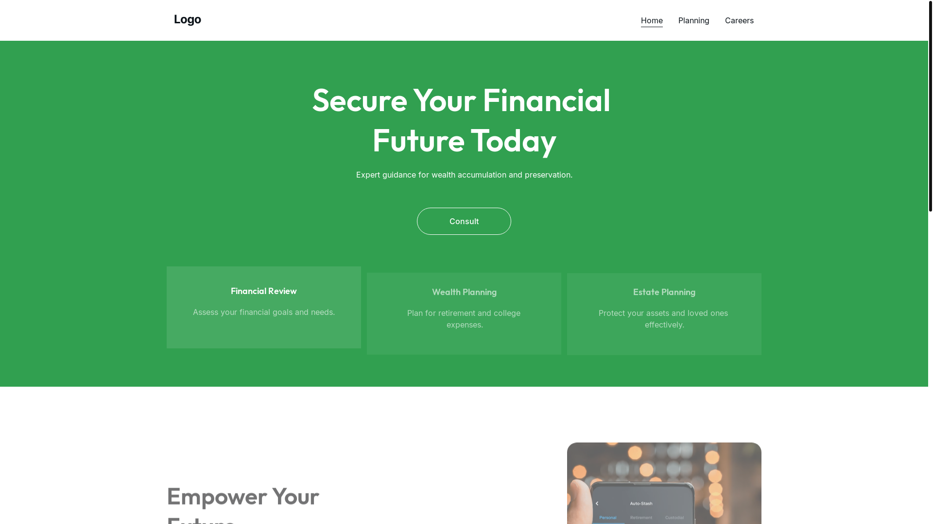 website screenshot of https://resurgencefinancials.com/