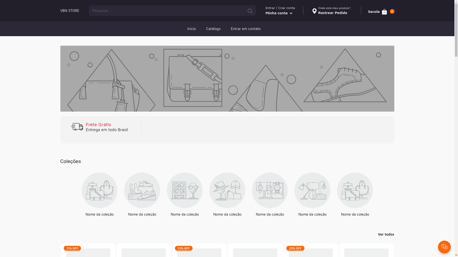website screenshot of https://vbnstore.com.br/