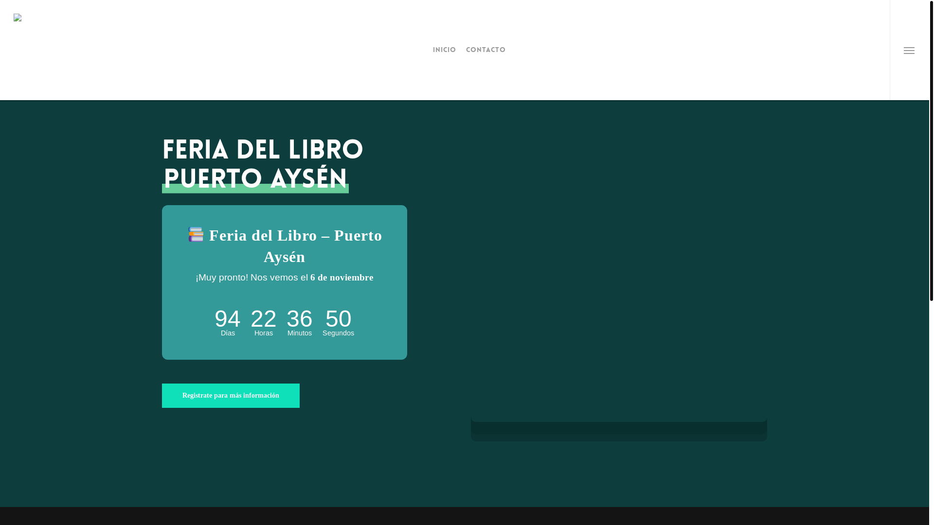 website screenshot of https://ferialibroaysen.cl/