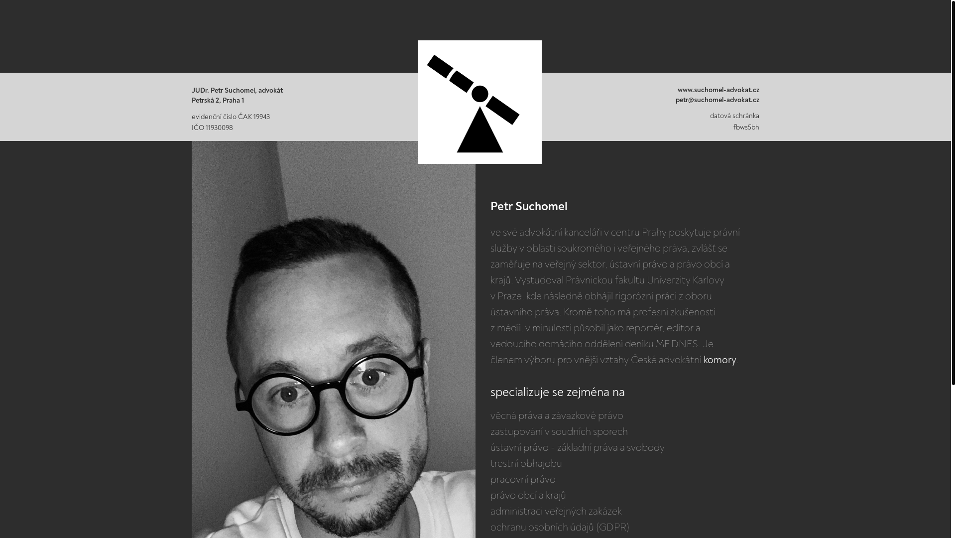 website screenshot of https://suchomel-advokat.pages.dev/
