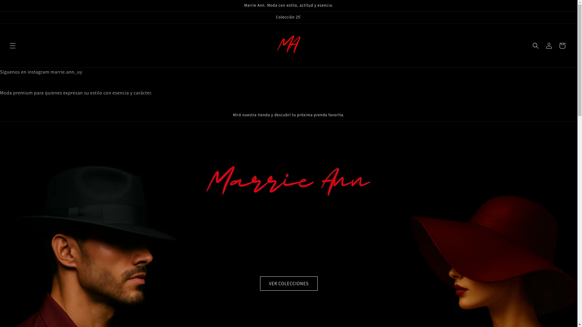 website screenshot of https://marrieann.shop/
