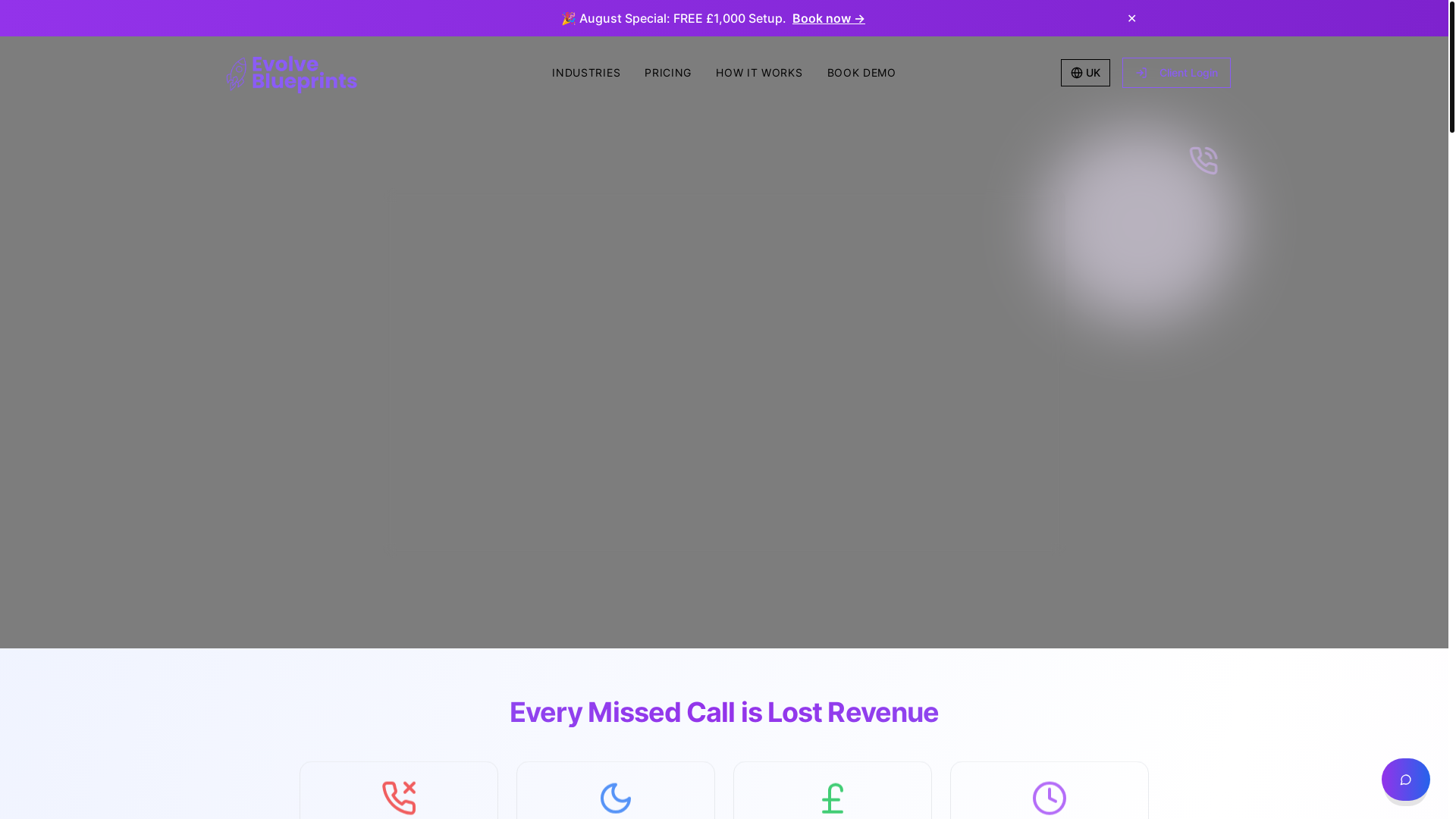 website screenshot of https://answerservice.ai/
