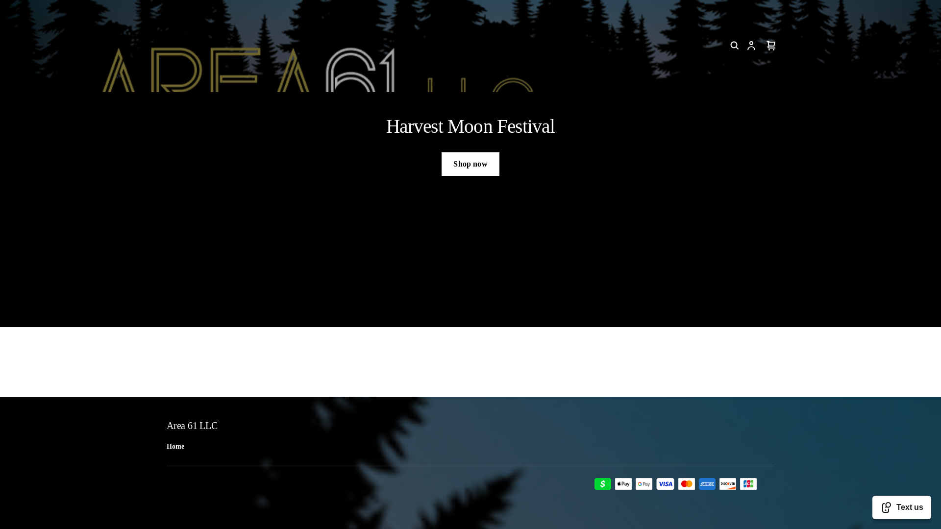 website screenshot of https://shoparea61.com/