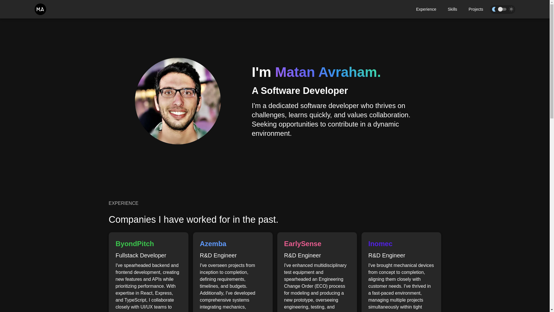 website screenshot of https://personal-website-aln.pages.dev/