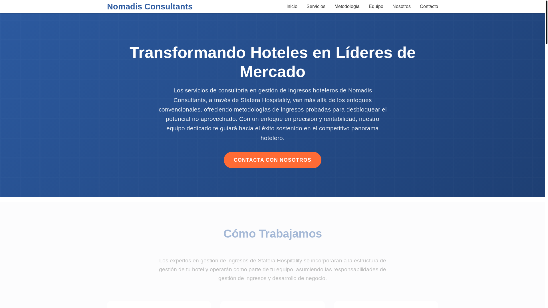 website screenshot of https://staterahospitality.com/