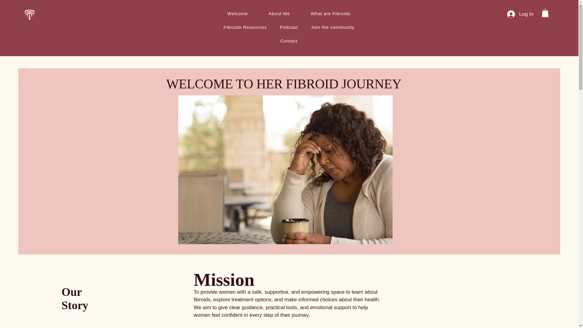 website screenshot of https://herfibroidjourney.com/