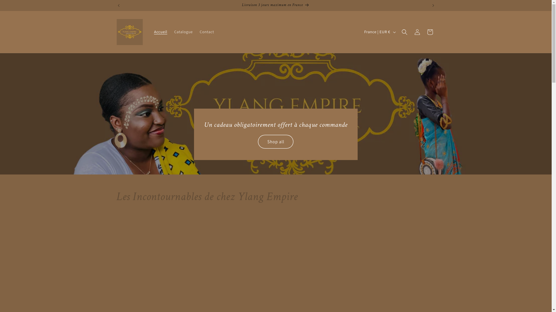 website screenshot of https://ylangempire.shop/