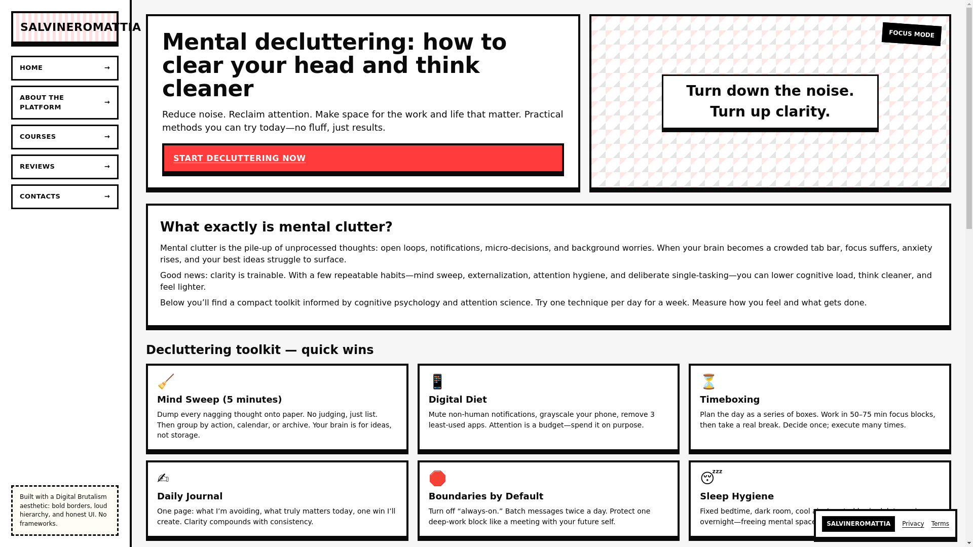 website screenshot of https://salvineromattia.site/