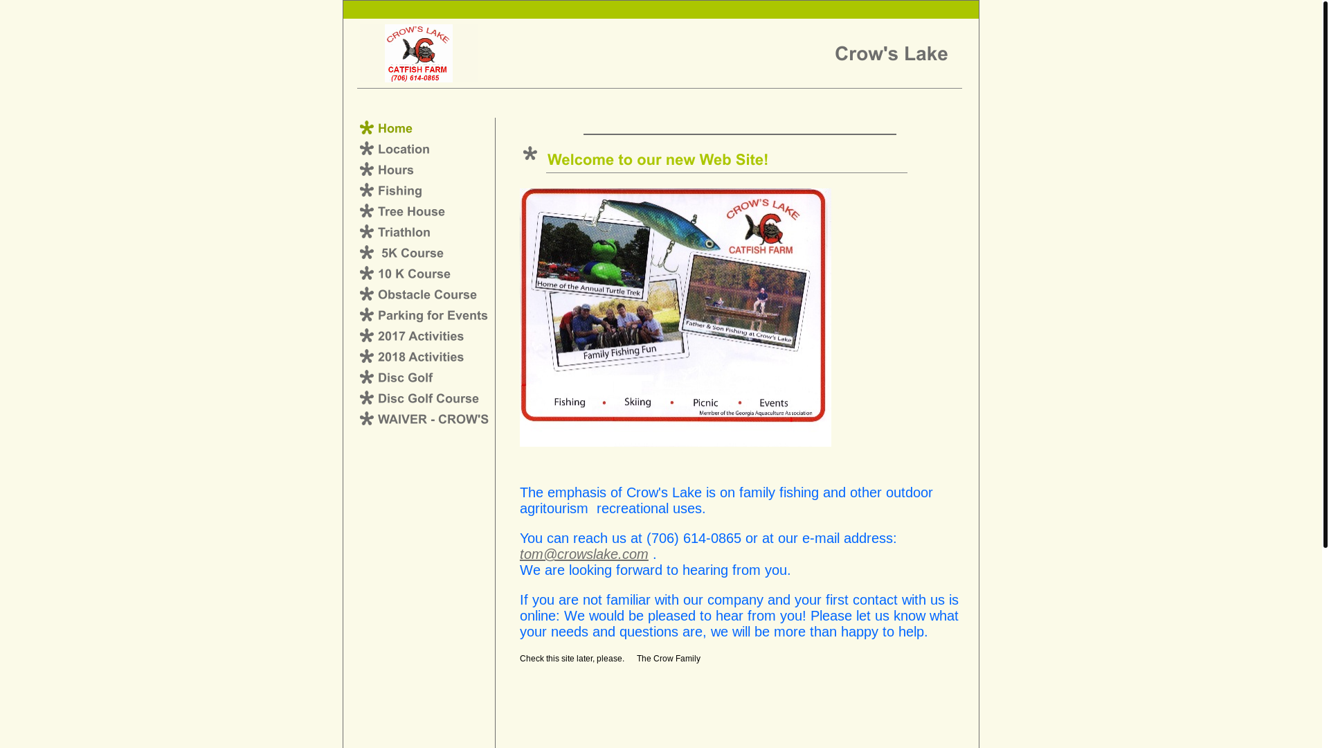 website screenshot of https://www.crowslake.com/