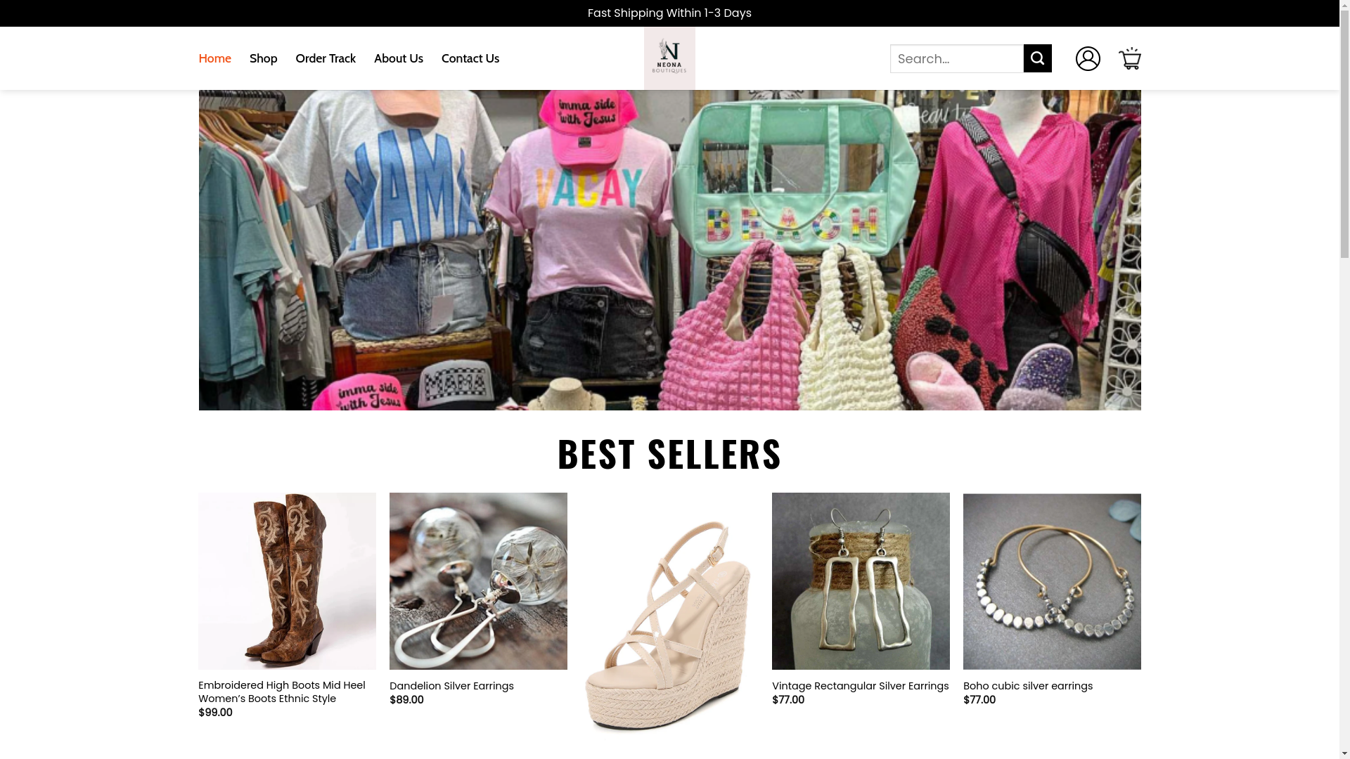 website screenshot of https://holaneonaboutiques.shop/