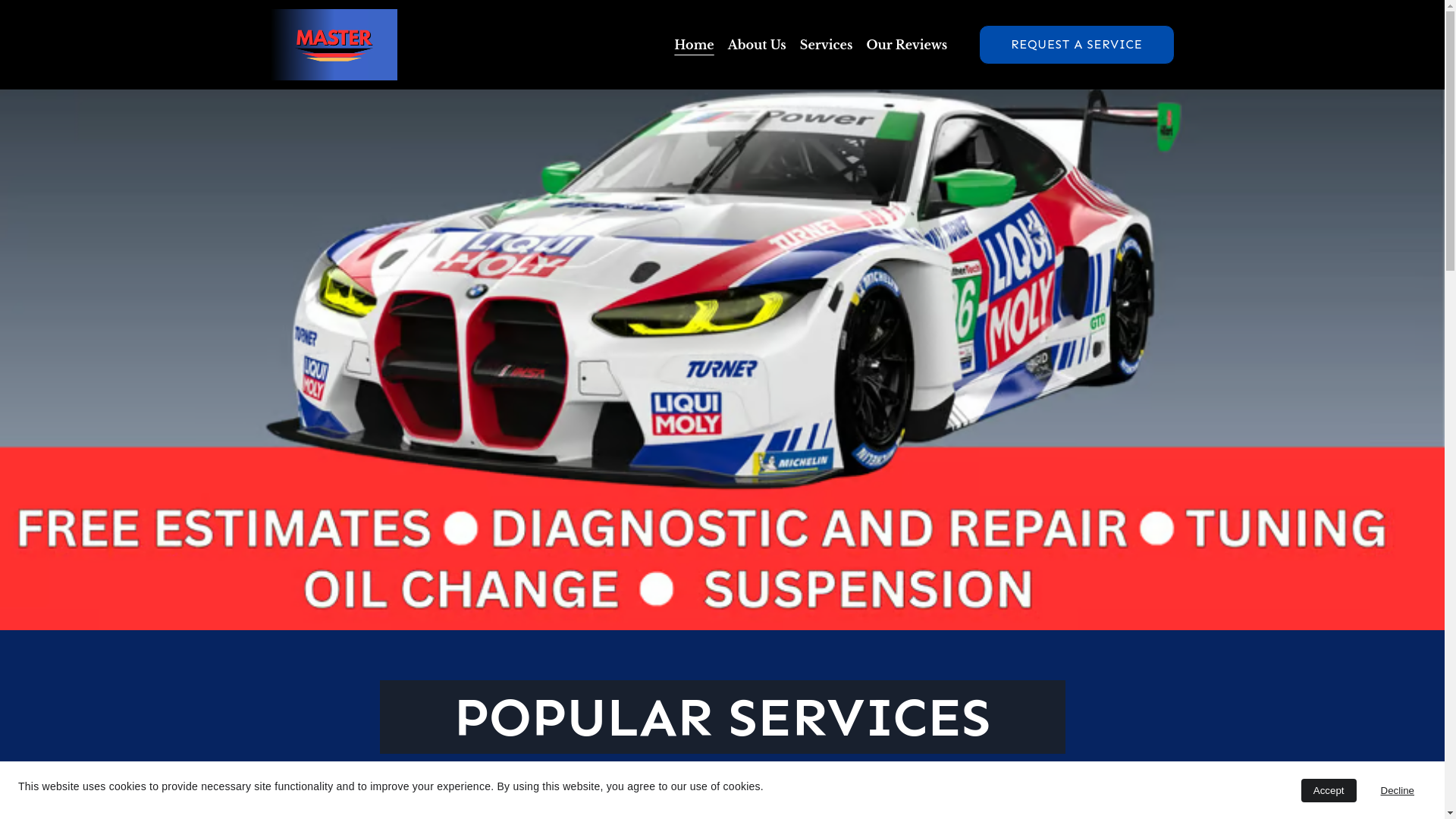 website screenshot of https://masterbmwvolvo.com/