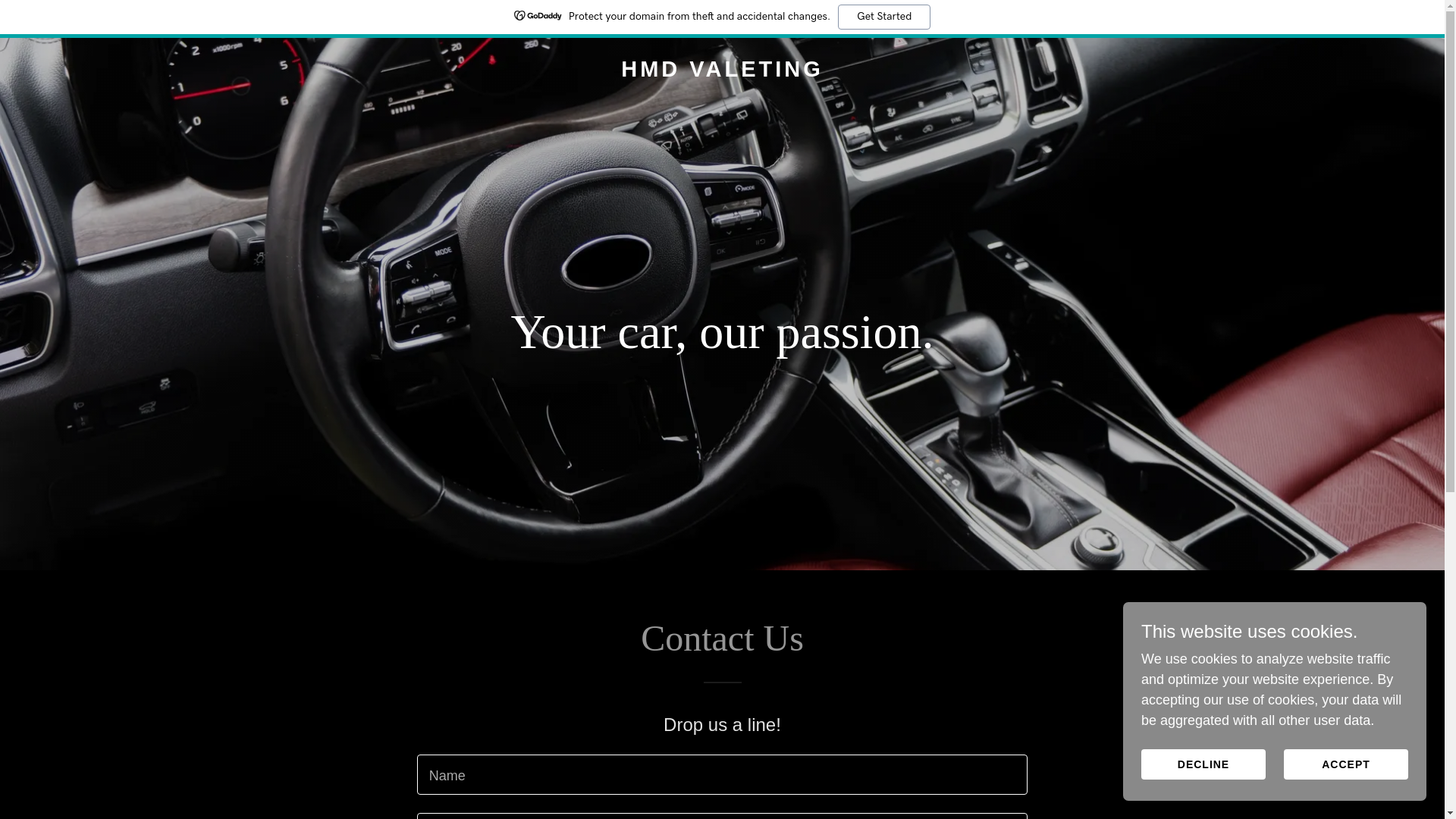 website screenshot of https://hmdvaleting.co.uk/