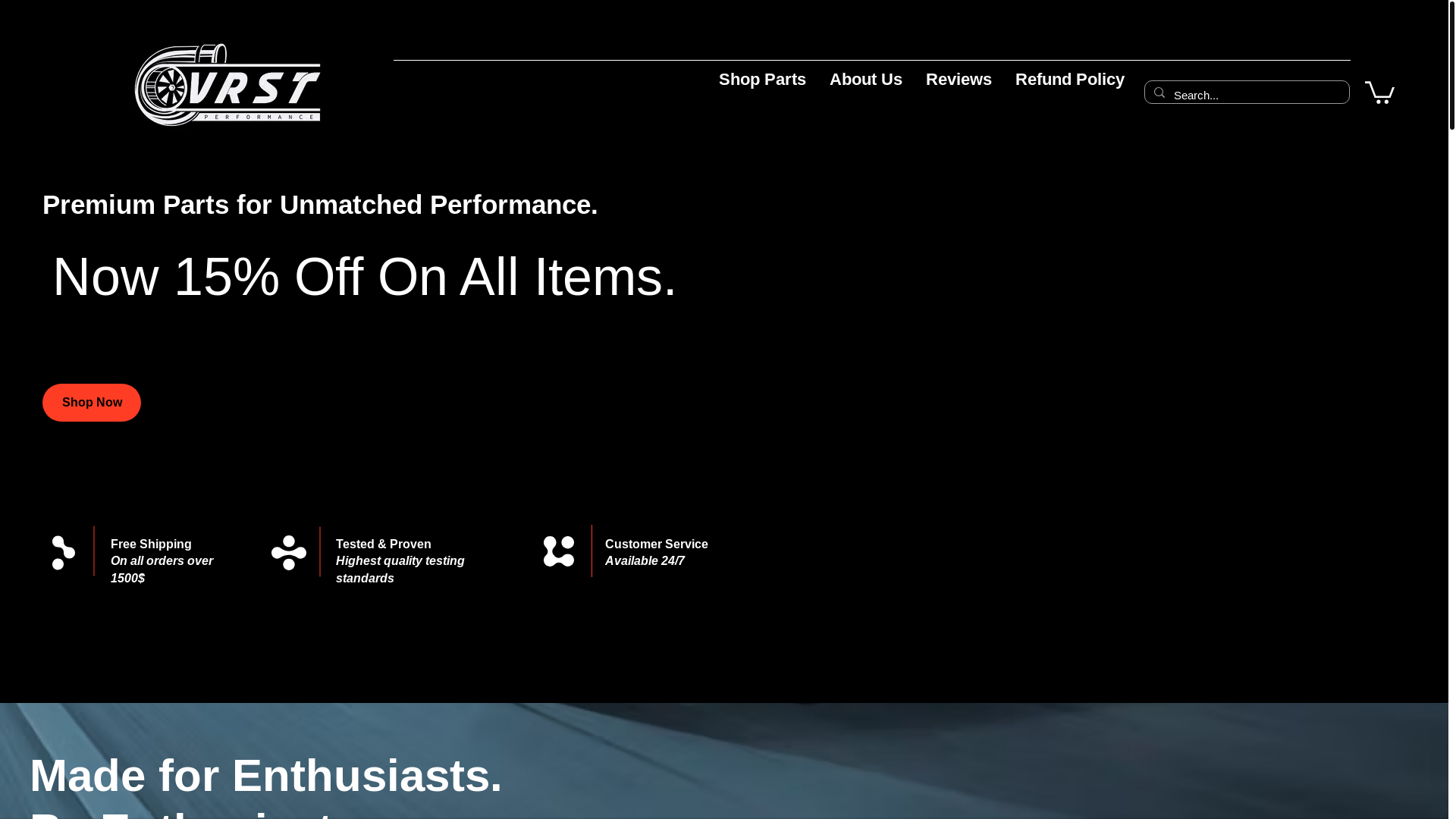 website screenshot of https://vrstperformance.ca/