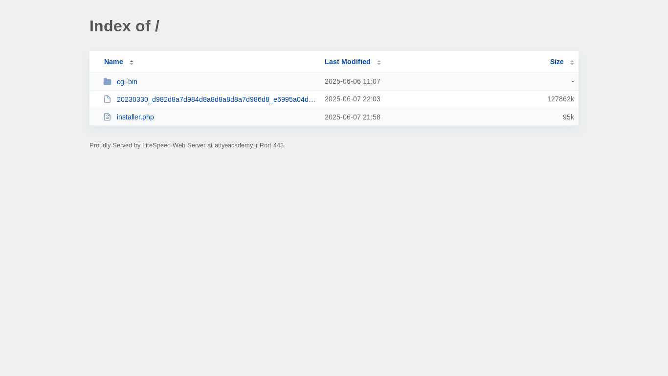 website screenshot of https://atiyeacademy.ir/