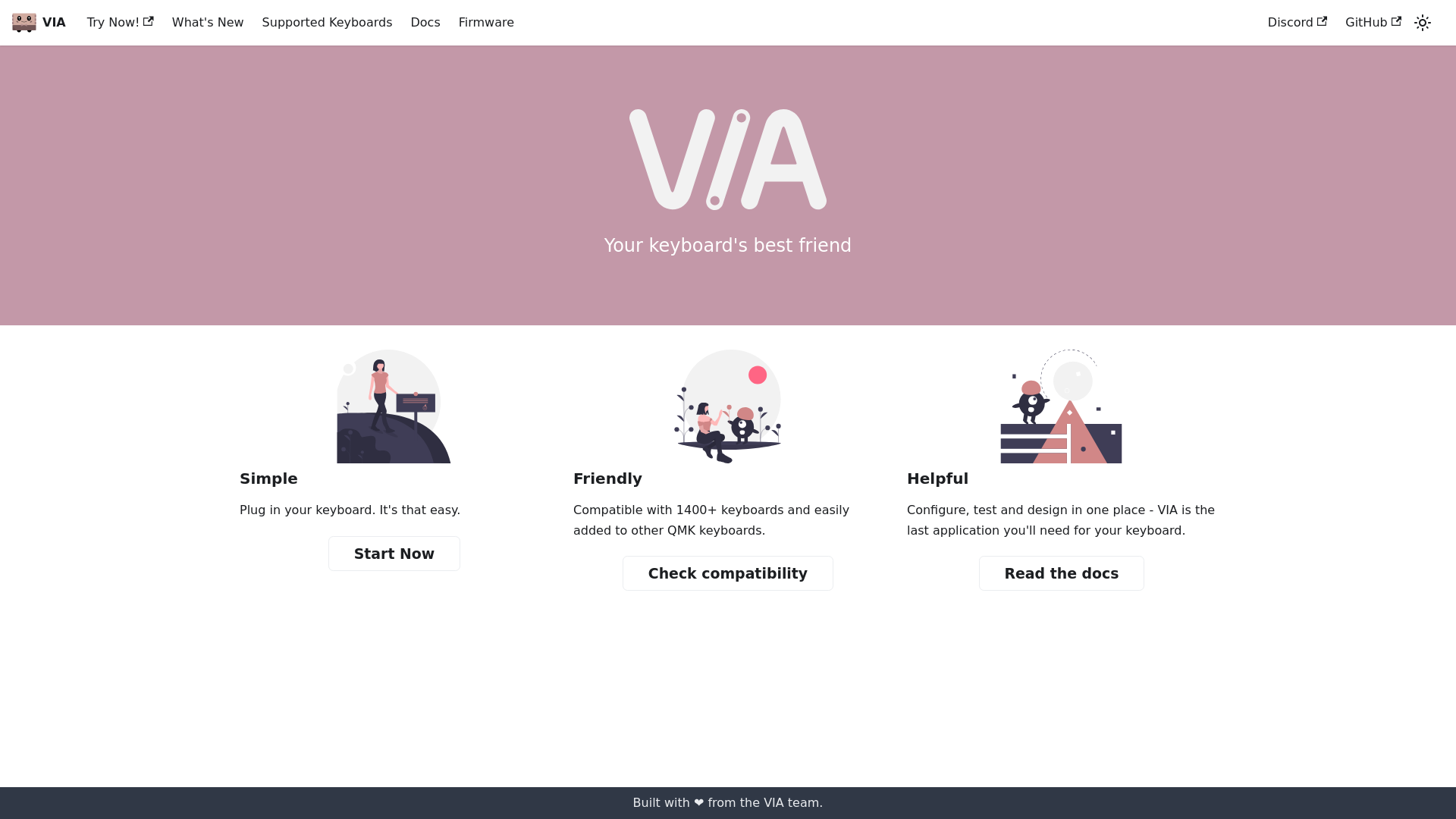 website screenshot of https://caniusevia.pages.dev/