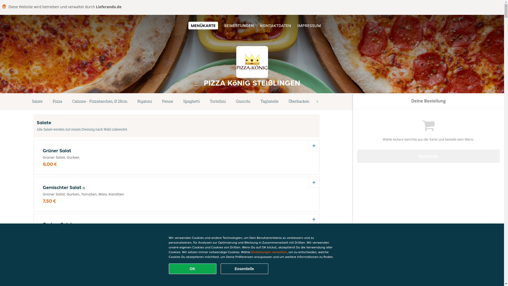 website screenshot of https://pizza-konig-steisslingen.de/