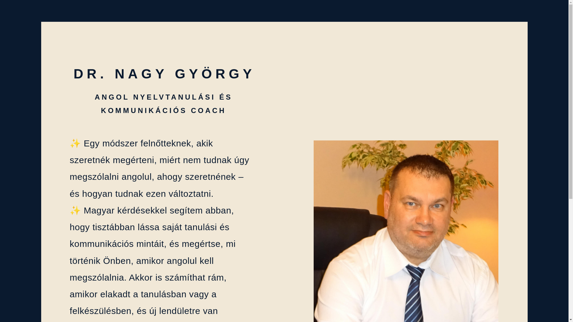 website screenshot of https://nagygyorgy.coach/