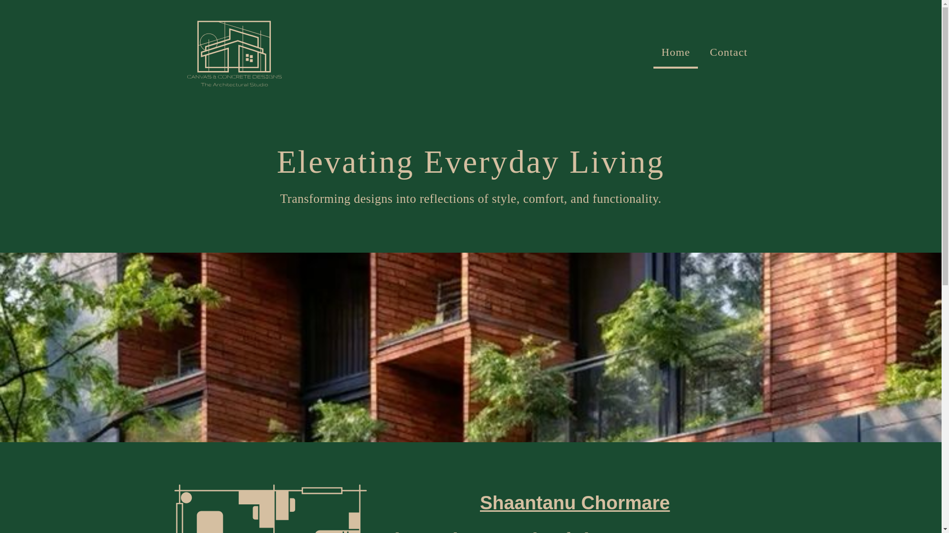 website screenshot of https://canvasandconcretedesigns.co.in/