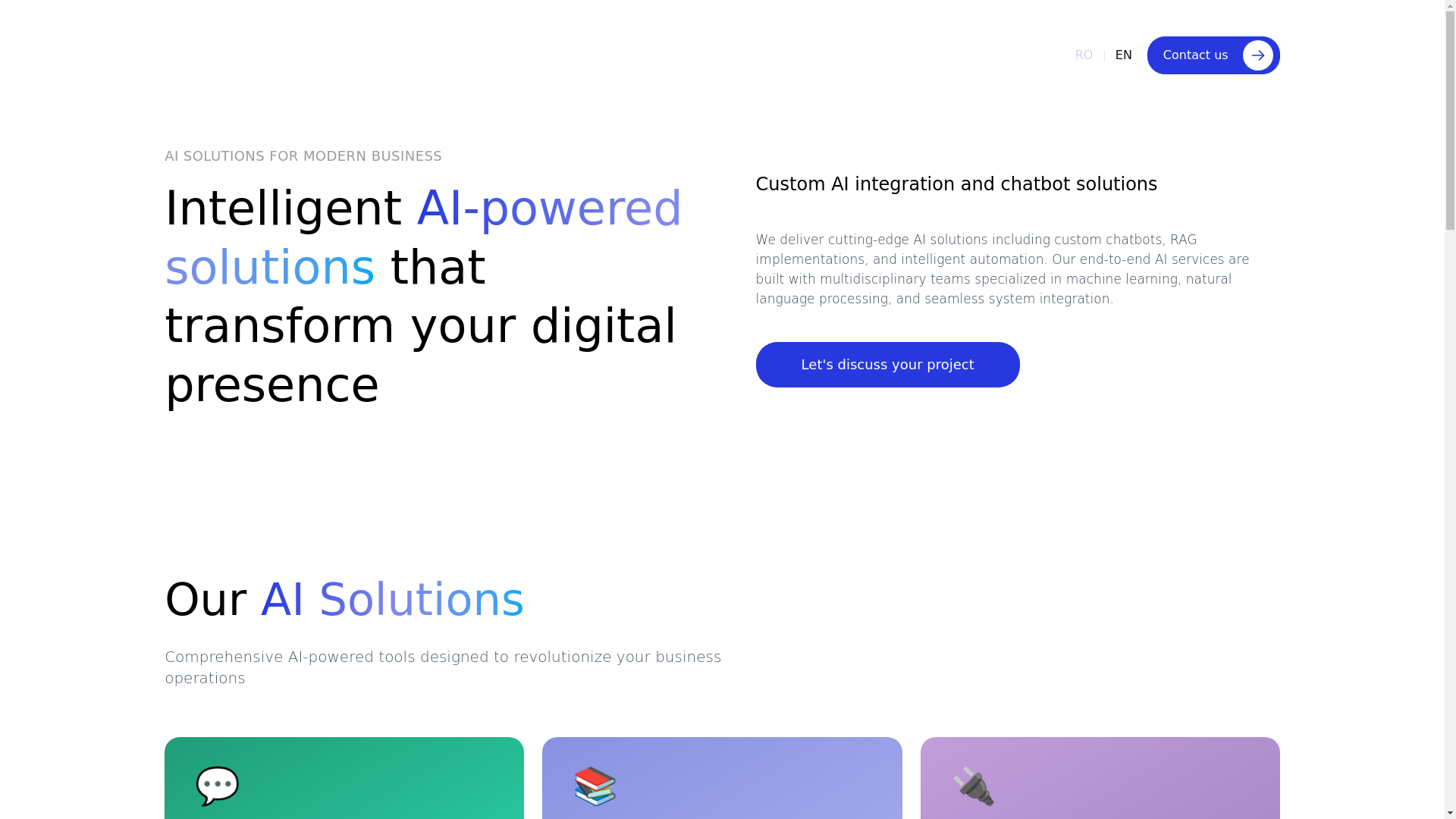 website screenshot of https://tm-ai-landing-hsq44.sevalla.app
