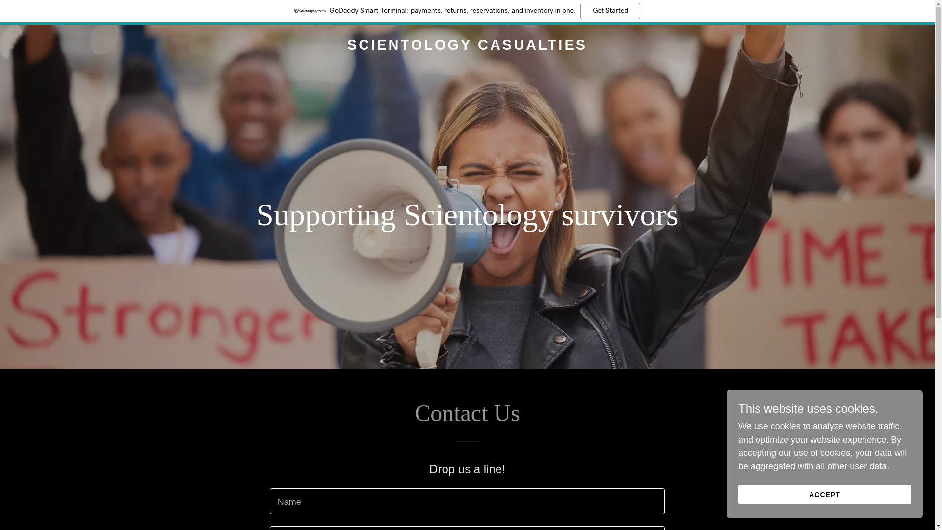 website screenshot of https://scientologycasualties.com/