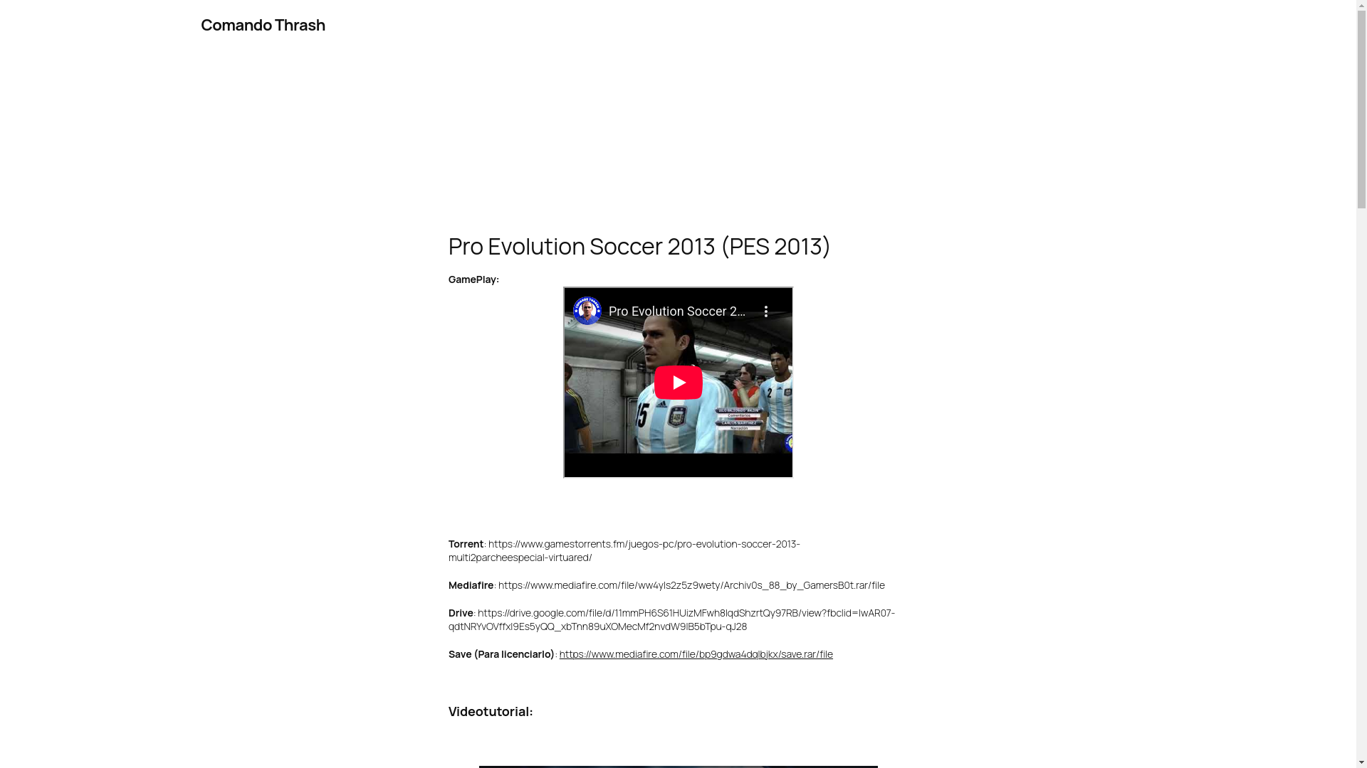 website screenshot of https://comandothrash.com.co/