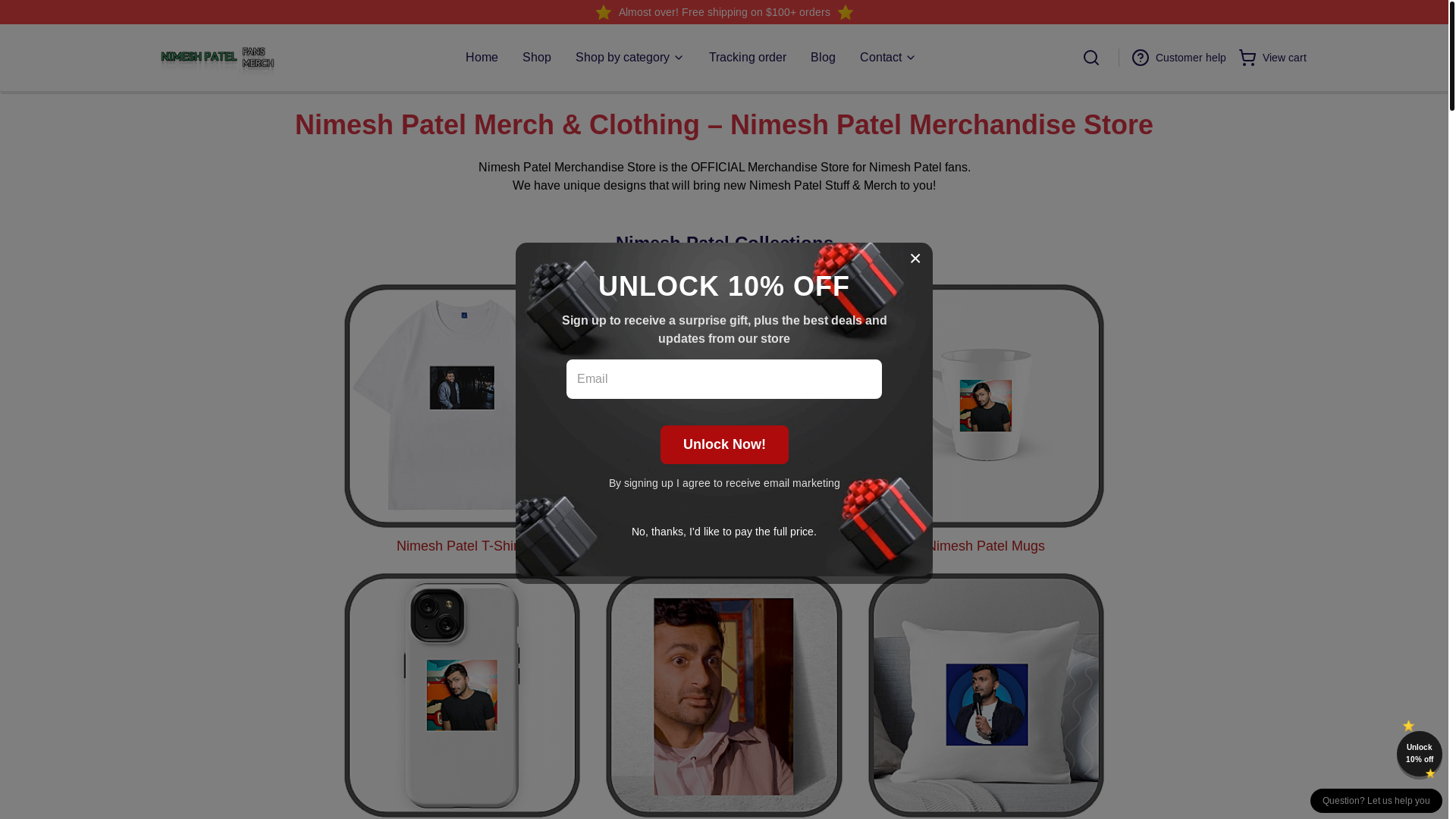 website screenshot of https://nimeshpatel.shop/