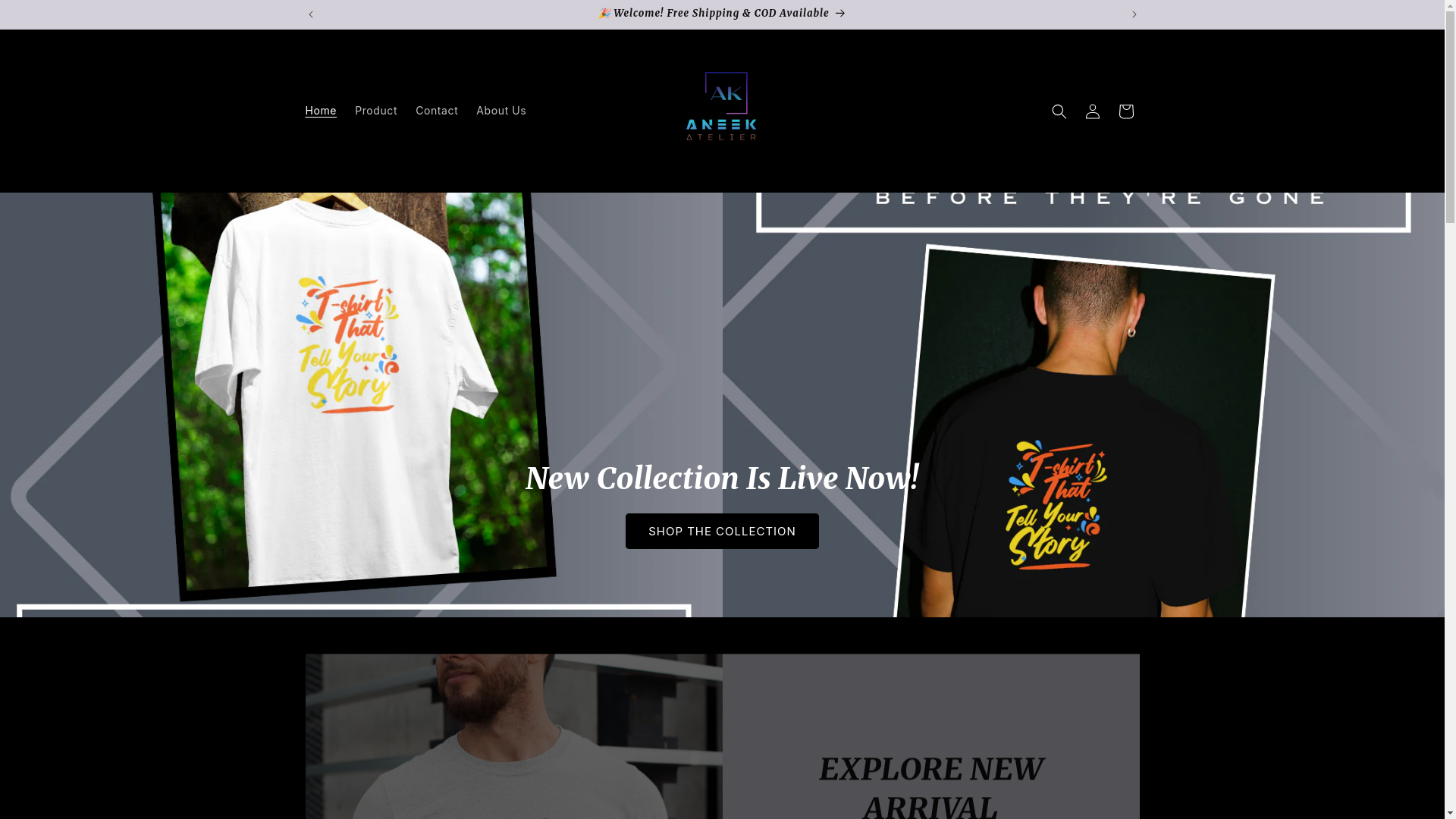 website screenshot of https://aneekatelier.online/