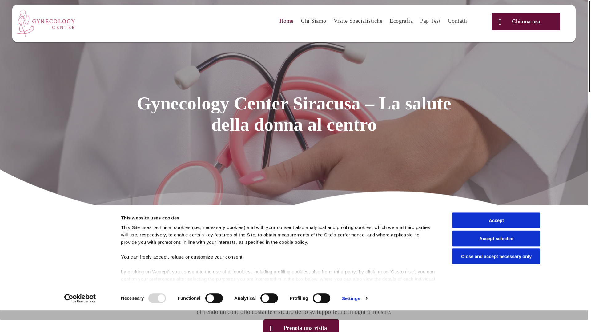website screenshot of https://gynecologycentersiracusa.it/