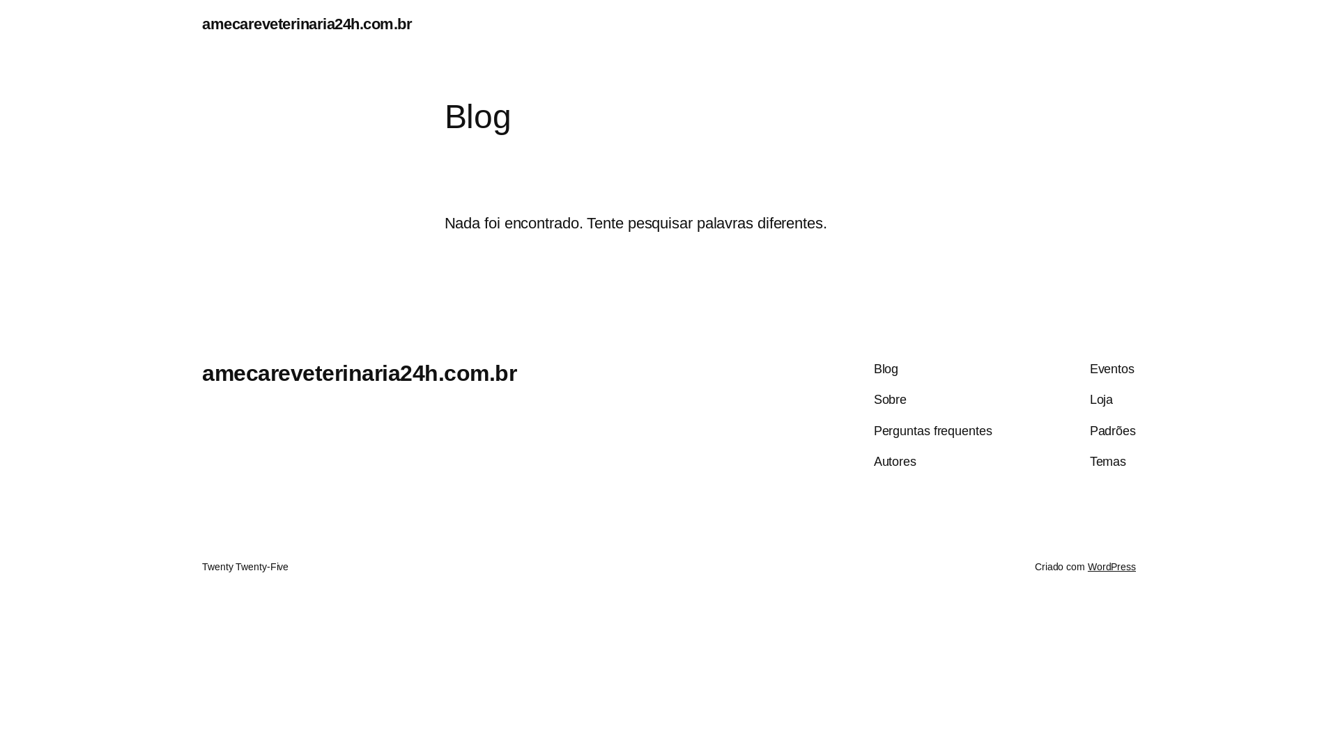 website screenshot of https://amecareveterinaria24h.com.br/
