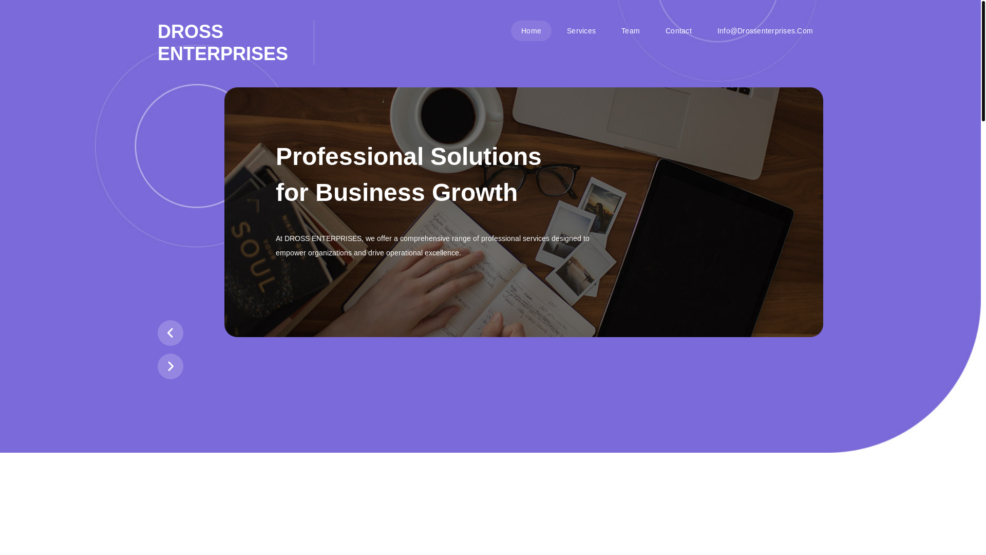 website screenshot of https://drossenterprises.pages.dev/
