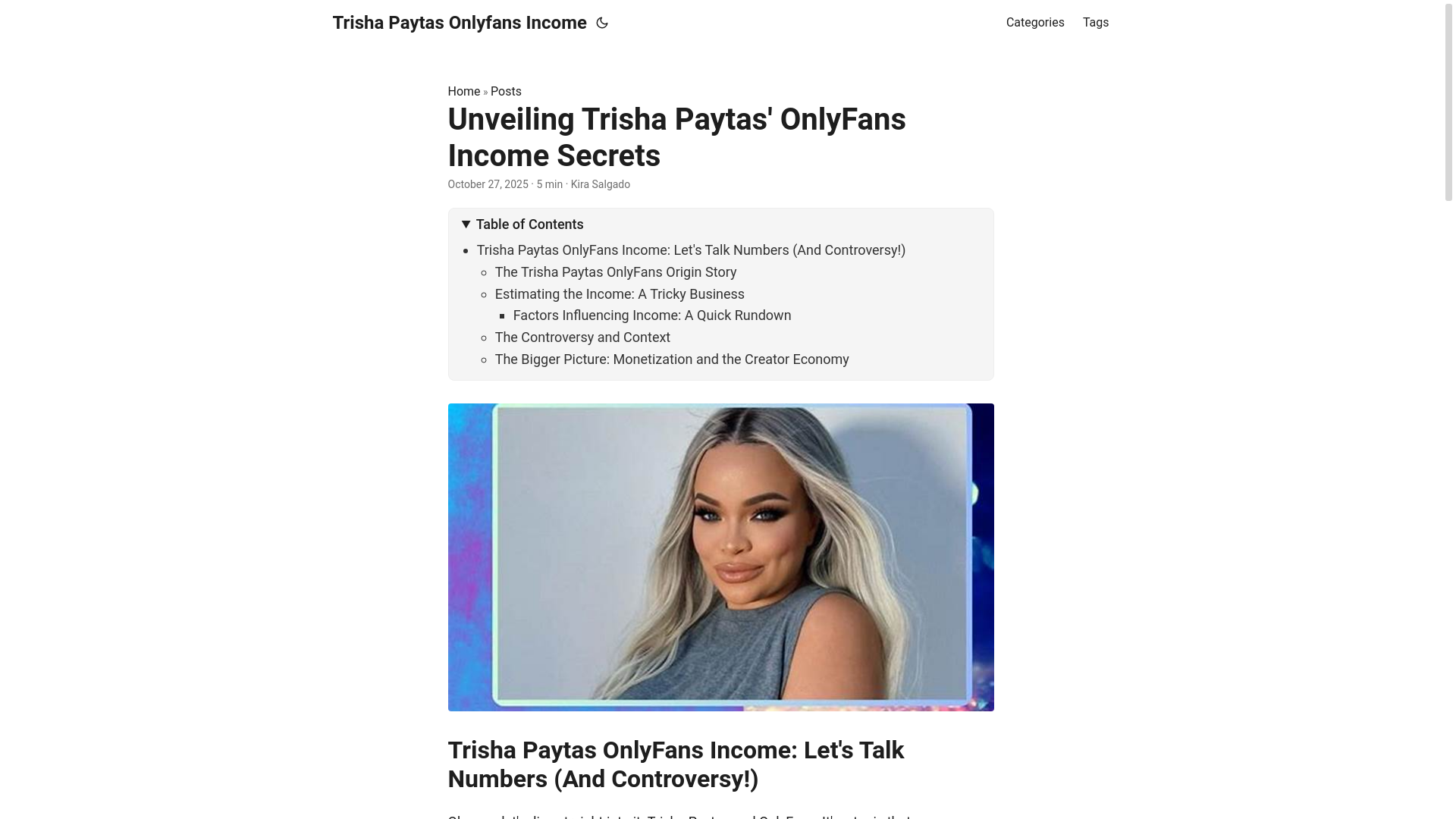 website screenshot of https://trisha-paytas-onlyfans-income.pages.dev/