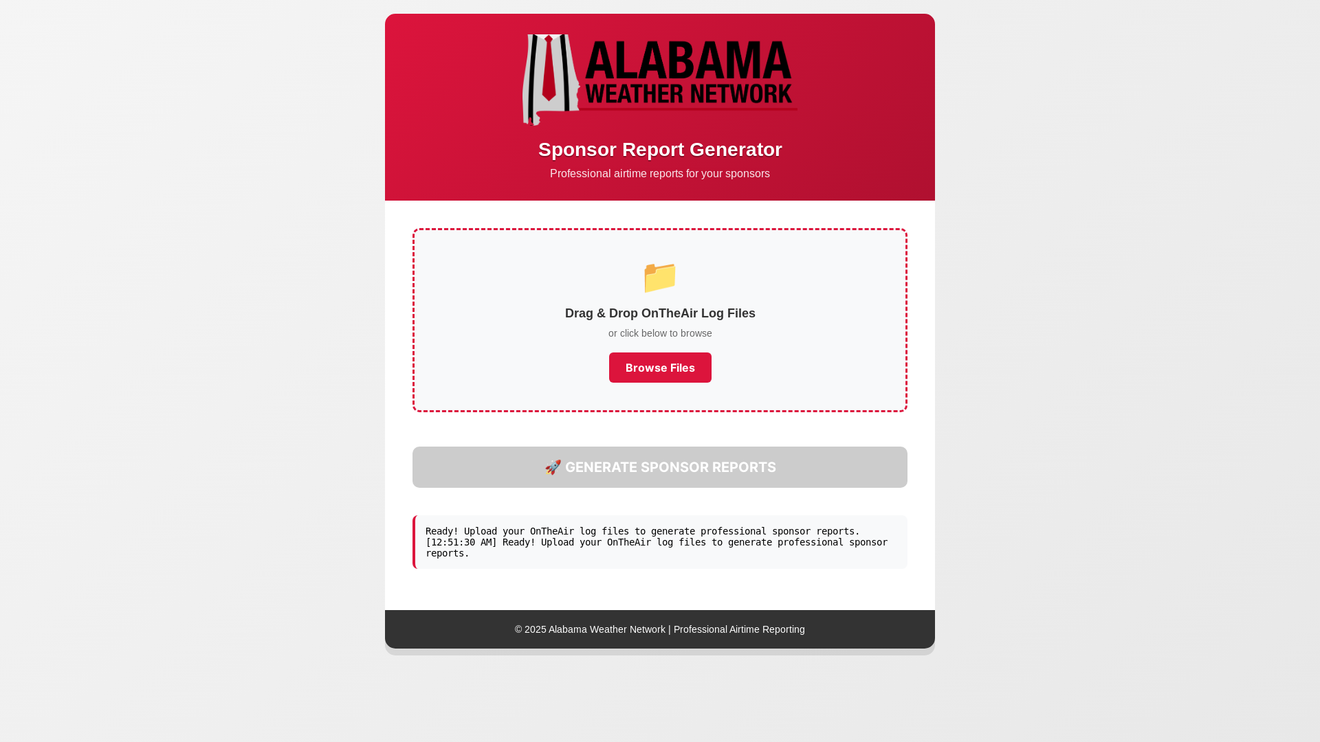 website screenshot of https://awnreportgenerator.com/