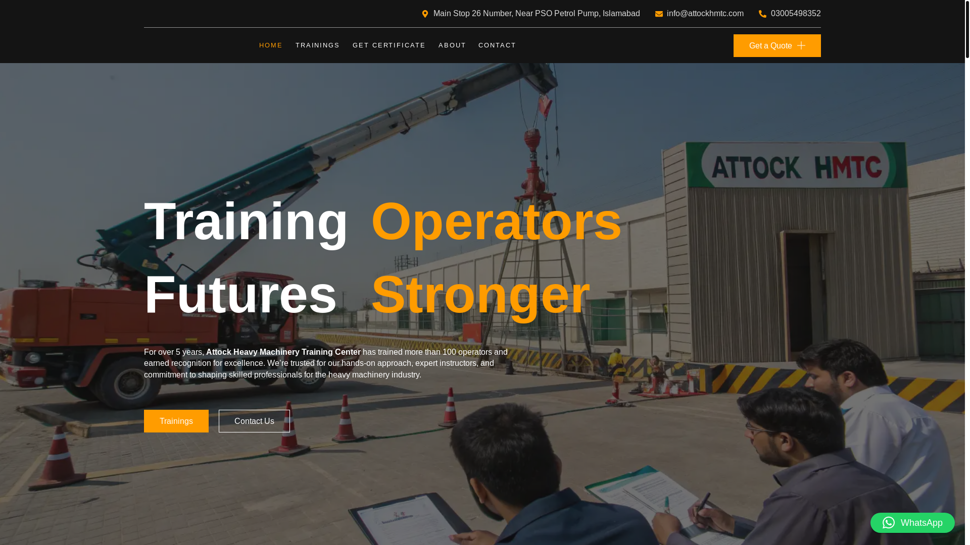 website screenshot of https://attockhmtc.com/