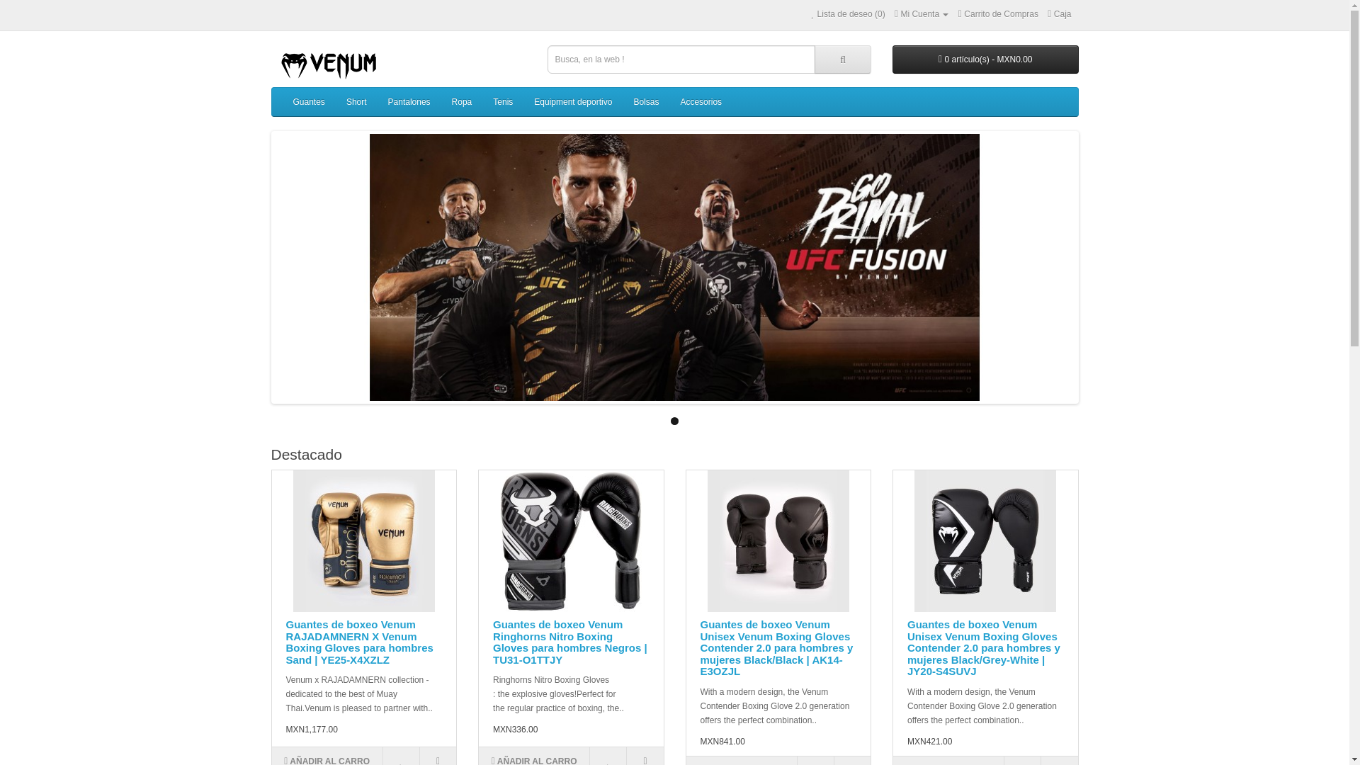 website screenshot of https://venummx.com.mx/
