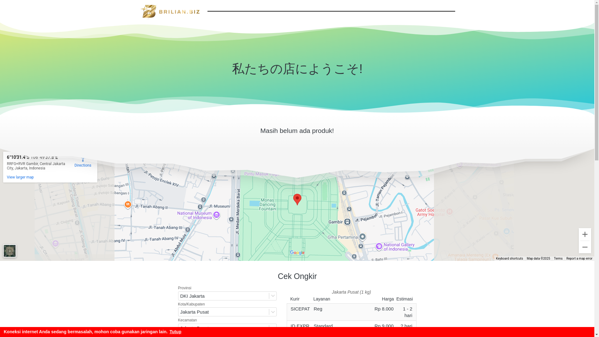 website screenshot of https://brilianform.my.id/