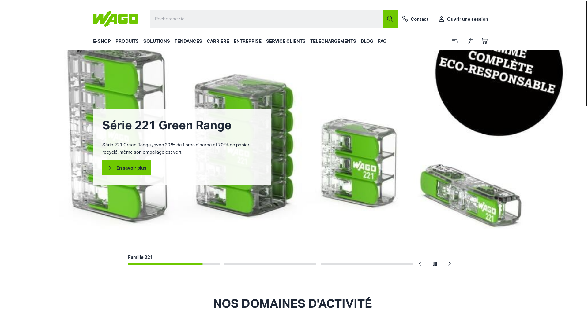website screenshot of https://wago.com