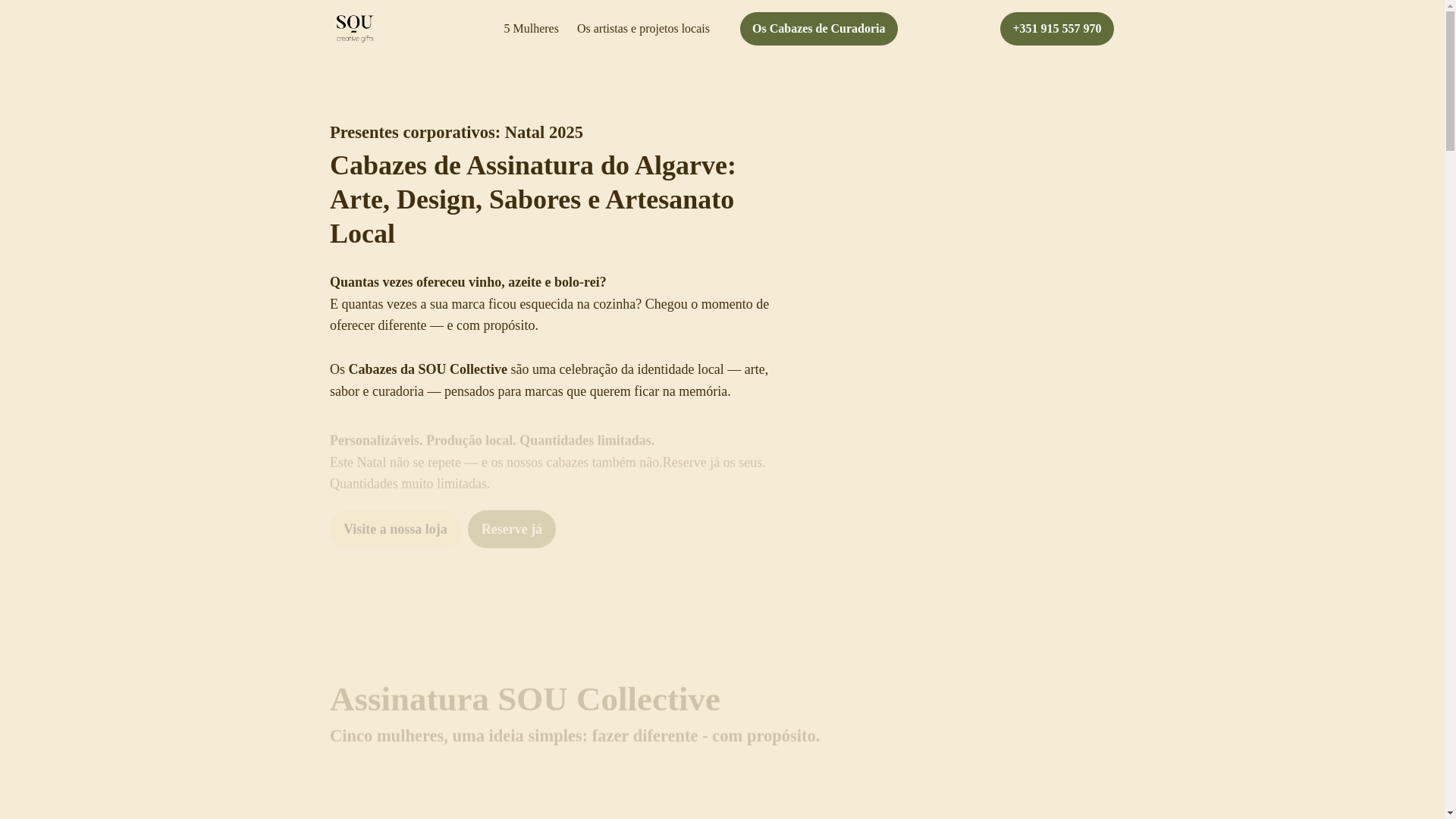 website screenshot of https://soucollective.pt/