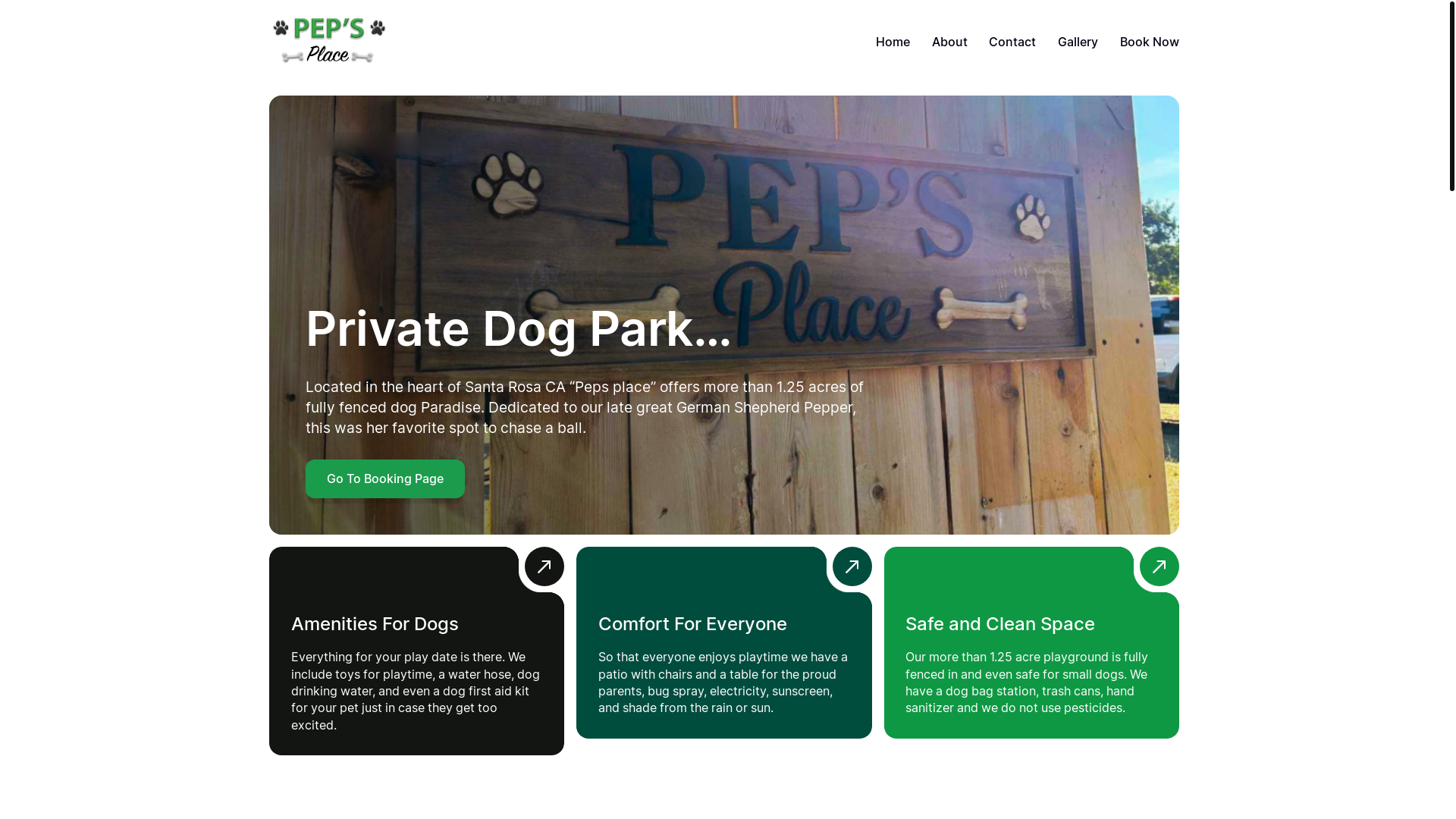 website screenshot of https://pepsplace.org/